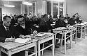 Valtuusto kokoontui Keskuskansakoulun toisen kerroksen isossa luokassa. Vasemmalta Ahti Virtanen, Iivari Hallenberg, Veikko Juurinen, Väinö Härme, Veijo Kokkonen ja Risto Mäkinen.